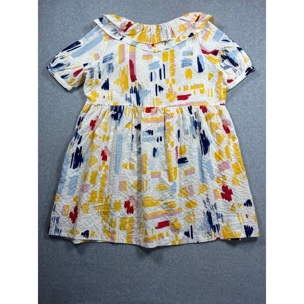 Ichi Ruffle V-Neck Button Front Dress Women's EU48 (US 16/18) Multicolor - Picture 9 of 9